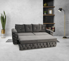 Aston 3 Seater Sofa Bed |Grey Fabric Corner Sofa Bed