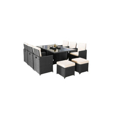 10 Seater Cube Rattan Garden Furniture Set