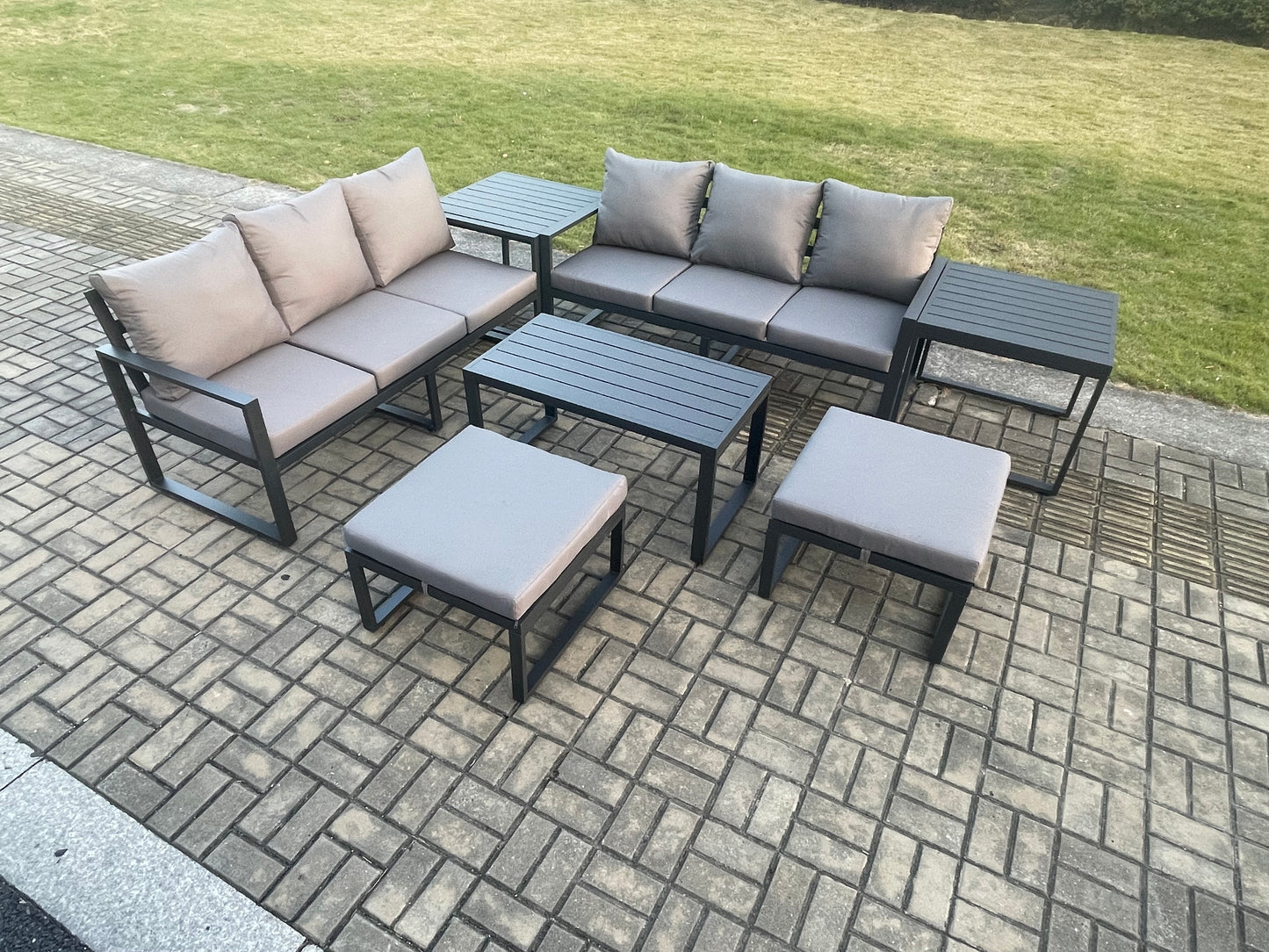 Aluminium patio outdoor garden furniture lounge sofa set 