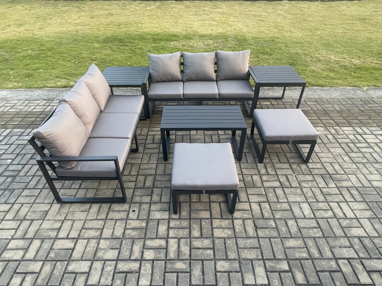 Aluminium patio outdoor garden furniture lounge sofa set 