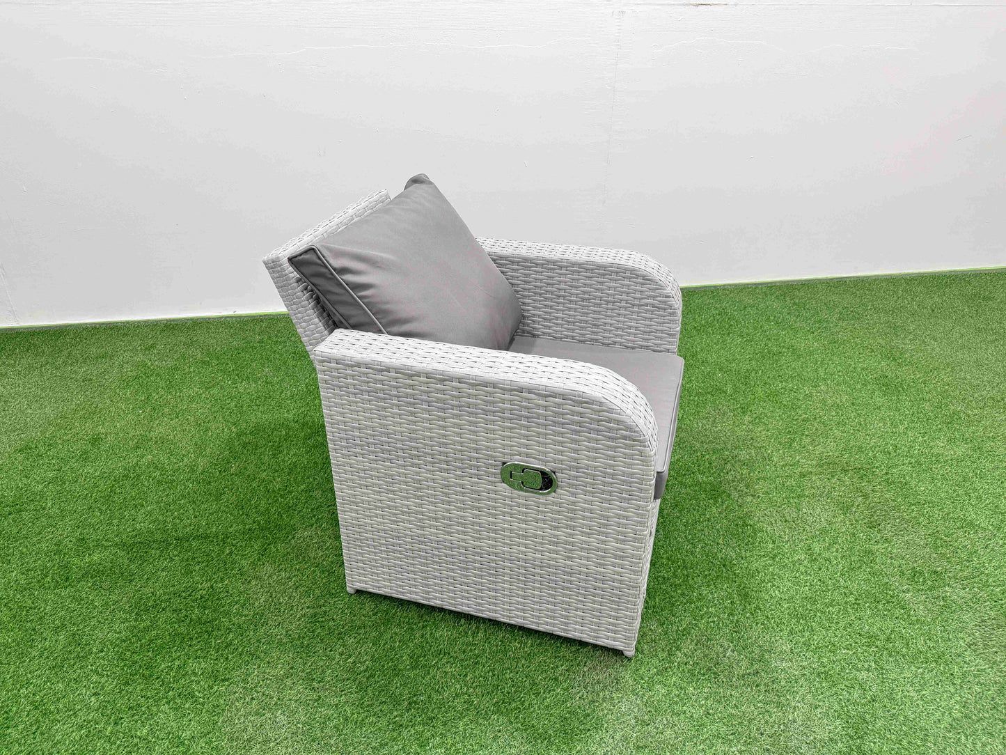Light Grey PE Rattan 6-Piece Garden Furniture Set