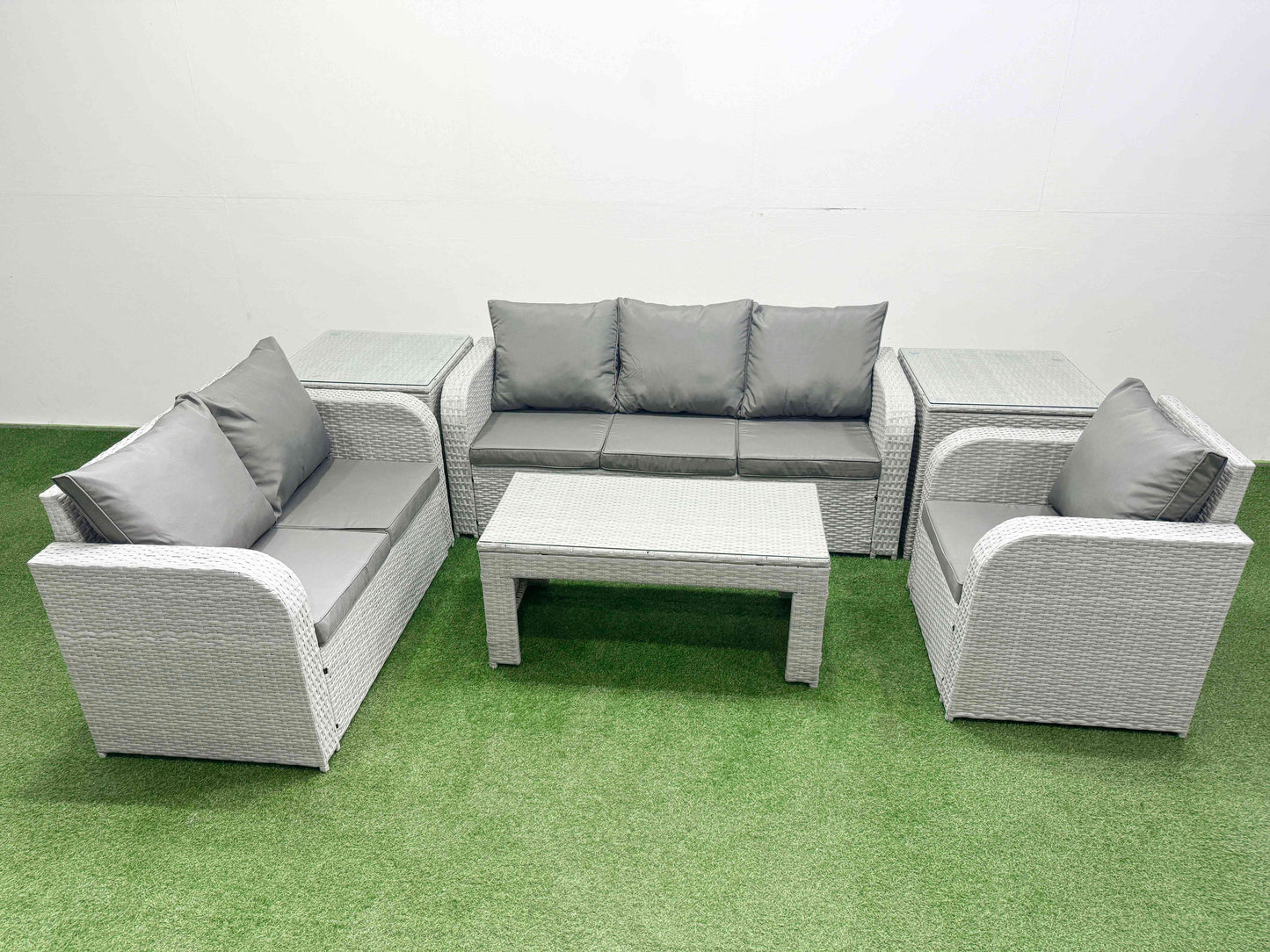 6-Piece Patio PE Wicker Rattan Furniture Set