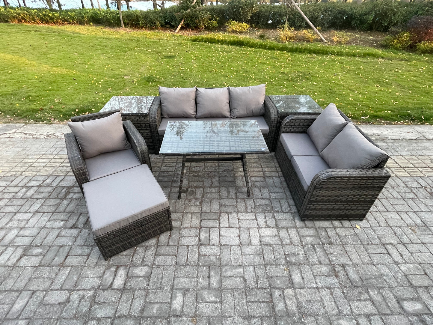 7 Seater Rattan Garden Sofa Set
