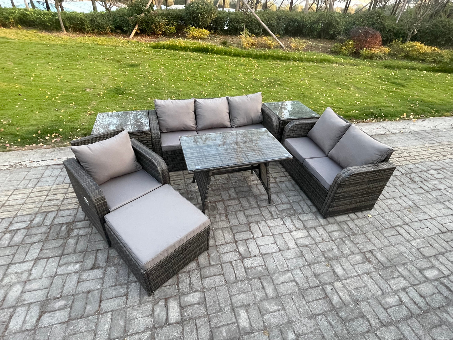 7 Seater Rattan Garden Sofa Set