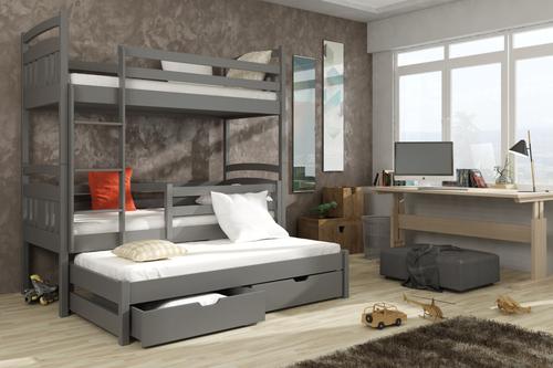 Queen size bunk outlet bed with trundle