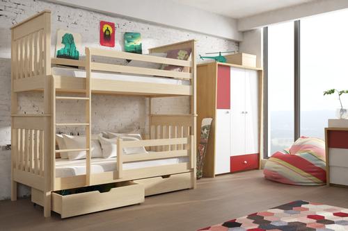 Bruno Wooden Bunk Bed with Storage