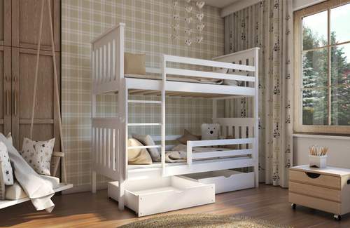 Bruno Wooden Bunk Bed with Storage