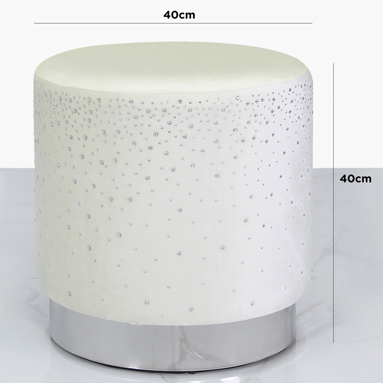Round Stool with Sparkle Pattern