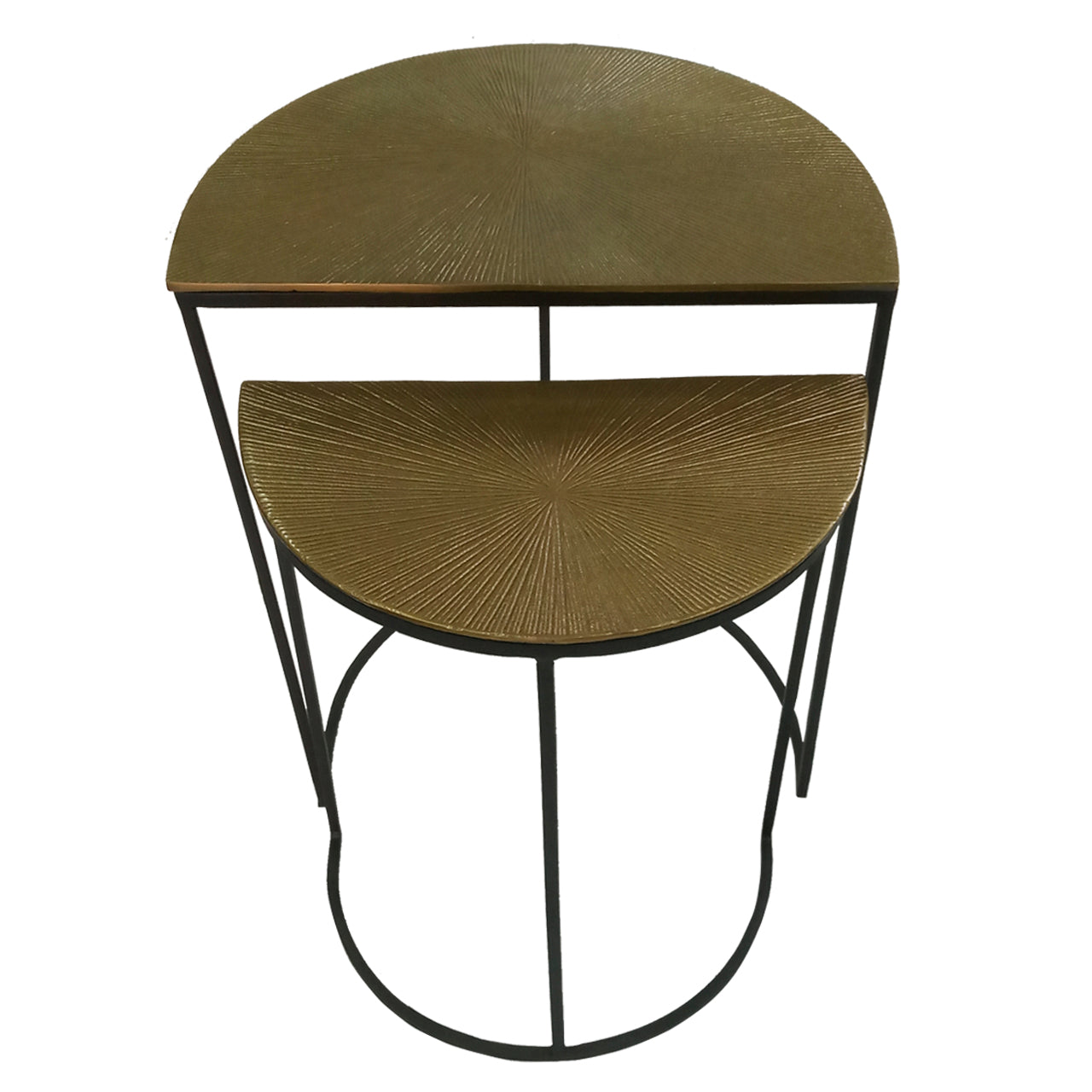 Set of 2 Half Moon End Tables (Available in 2 colours)