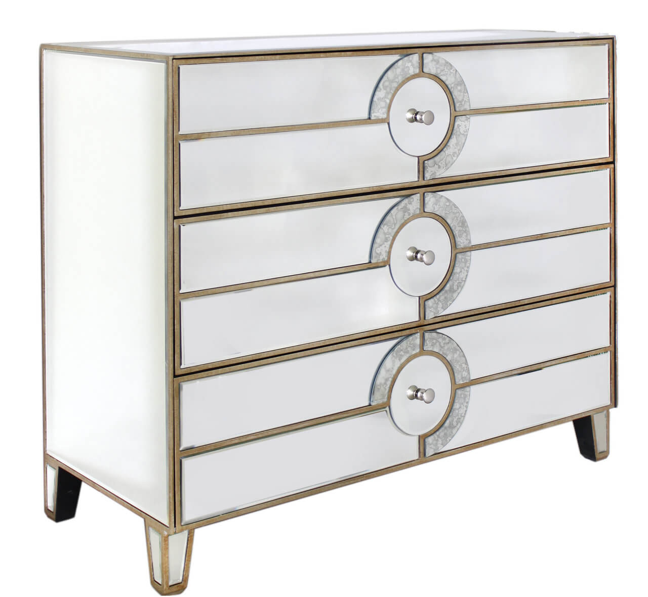 Gatsby Antique Mirror 3 Drawer Chest