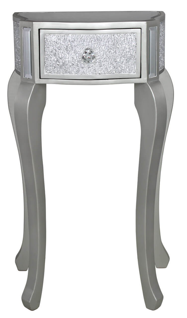 Silver with Champagne Trim End Table