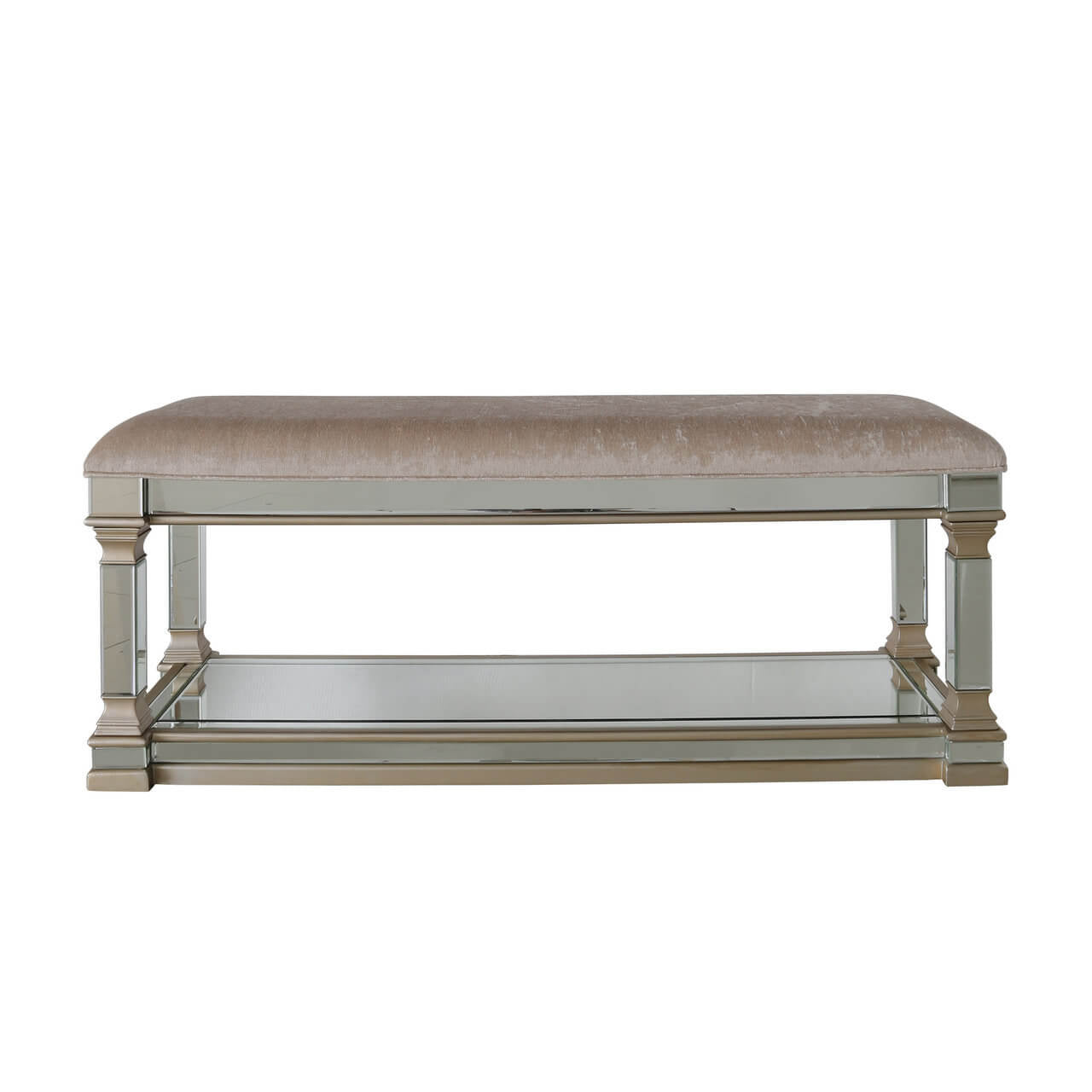 Champagne Casablanca Mirrored Bench