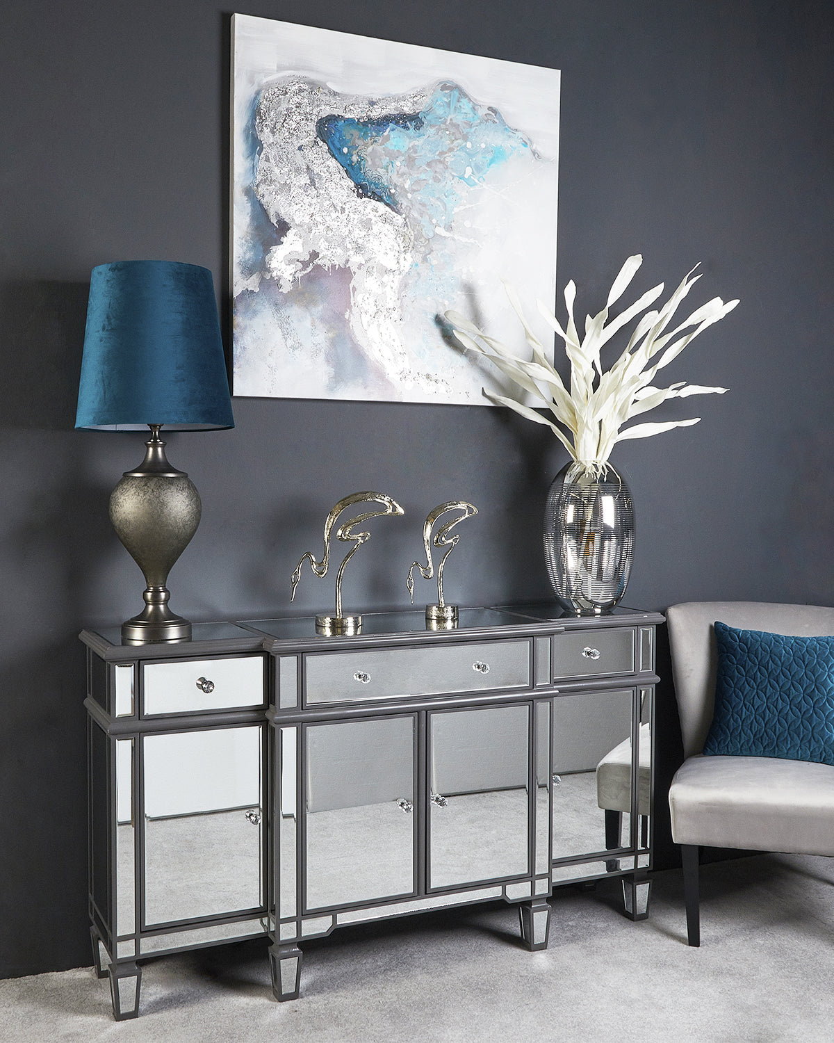Lexi 3 Drawer 4 Door Side Cabinet