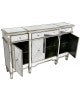 Modern Mirrored Cabinet with Gold Trim