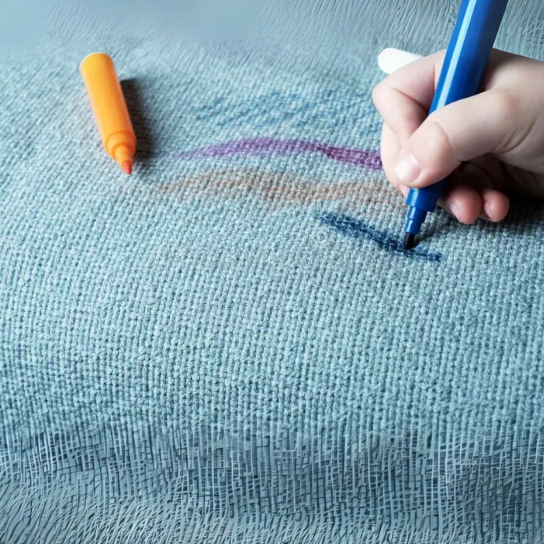 How to get felt tip out of fabric sofa