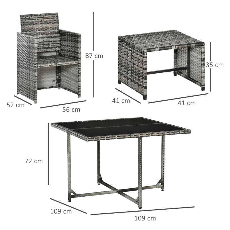 8-Seater Rattan Furniture Set for Outdoor Dining and Entertaining
