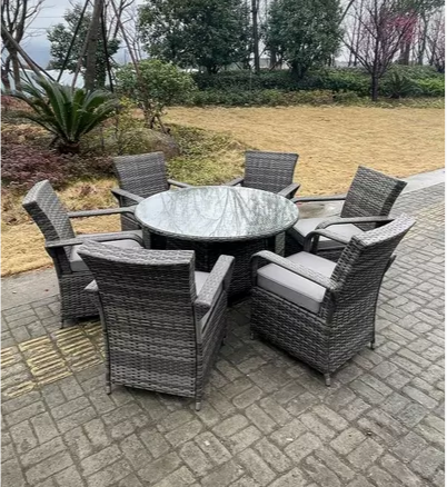 Kent Rattan Dining Set