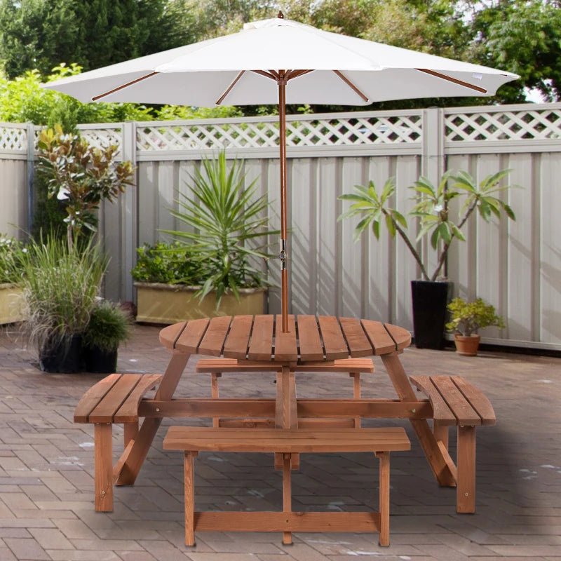 8-Seater Wooden Picnic Set - Bench Set