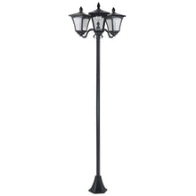 Victorian Style 3-Way Solar Post Lamp for Outdoor Gardens