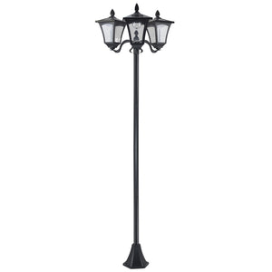 Victorian Style 3-Way Solar Post Lamp for Outdoor Gardens