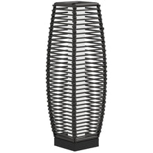 Tall Rattan Solar Floor Lamp: Outdoor Garden Lantern