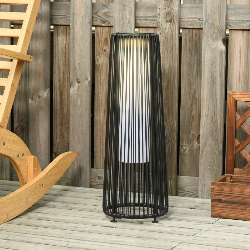 Wicker Solar Powered Patio Garden Lights Auto On/Off