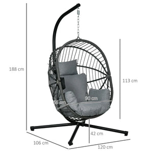 Metal Stand Hanging Egg Chair