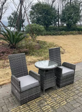 Bristol Outdoor Wicker Rattan Reclining Chair And Table Set Dining Sets 2 Seat Set (FREE RAIN COVER)