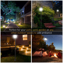 2 Outdoor Garden Solar Post Lamp Sensor Dimmable LED Lantern