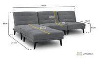 Calina Universal Corner Sofa Bed Dimensions