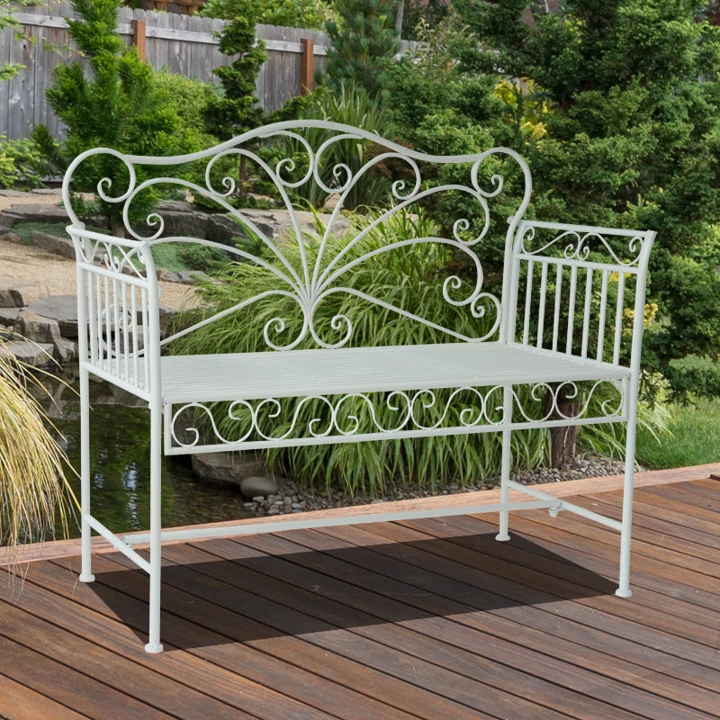 Heavy duty metal garden bench sale