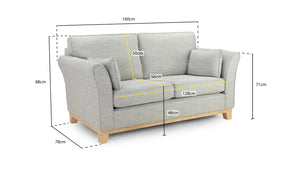 Delta Sofa 2 Seate rDimensions