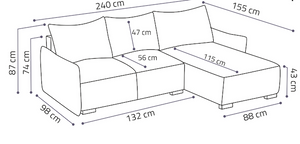 Focus Corner Sofa Bed