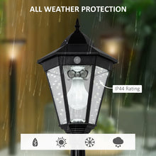 Solar LED Garden Lamp Post Light with Aluminum Frame