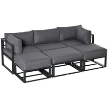 Garden Daybed - 6 Piece Outdoor Sectional Sofa Set