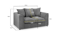 Harley Jumbo Sofa 2 seater dimensions