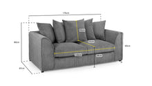 Harley Jumbo Sofa 3 seater dimensions