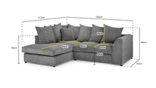 Harley Jumbo Sofa left hand facing Dimensions