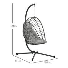 Outdoor Rattan Swing Chair with Cushion