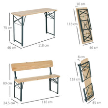 Portable Folding Camping Picnic Trestle Beer Set