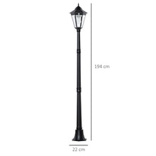 Solar LED Garden Lamp Post Light with Aluminum Frame