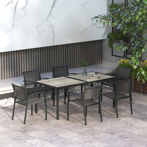 Outsunny Seven-Piece Casual Outdoor Dining Set