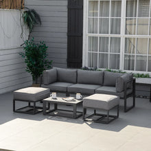 Garden Daybed - 6 Piece Outdoor Sectional Sofa Set