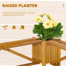 Wooden Garden Corner Bench with Planter Combination