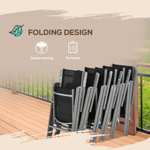 7 Piece Garden Dining Set - Outdoor Table and 6 Folding and Reclining Chairs