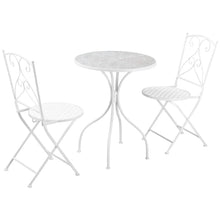 3PCs Bistro Set - Metal Frame, Mosaic Design