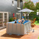 Rectangle Steel Frame Swimming Pool with Ladder and Pump