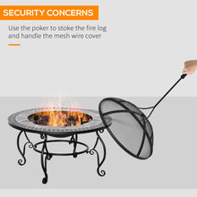  Outdoor 3-in-1 Fire Pit, BBQ Grill & Table - Mosaic Bowl