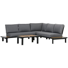 Aluminium Garden Furniture Set - 5-Seater L-Shape Sofa