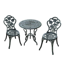 3 PC Cast Aluminium Outdoor Patio Garden Bistro Set 